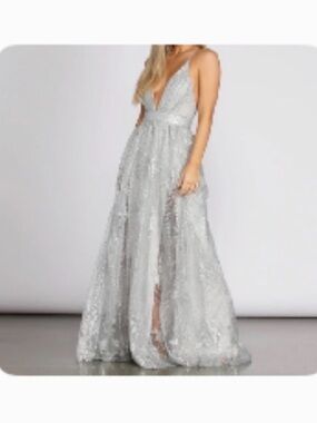 Silver Sequin Dress